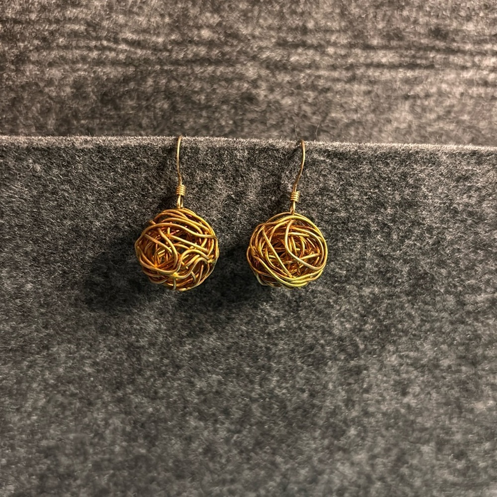 Minimalist Jewelry Copper Knots Wire Wrapped Earrings